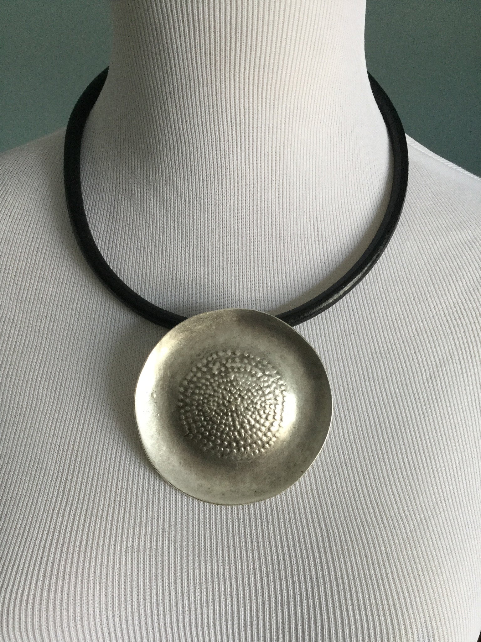 Silver and brass necklace