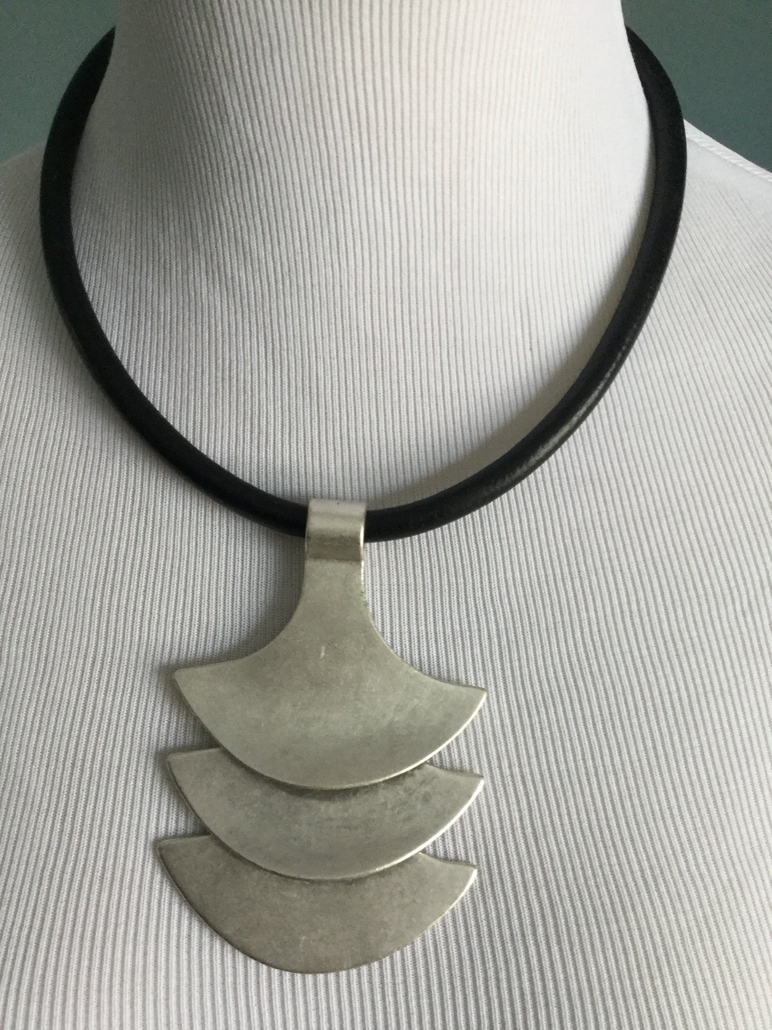 Silver and brass necklace