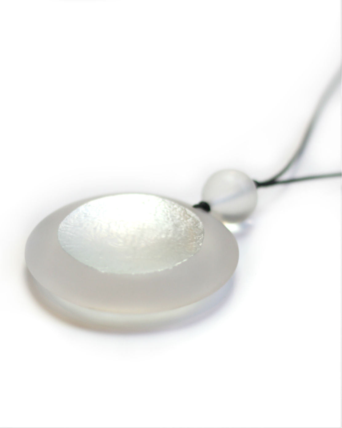 Adjustable Lucite and Silver Pendant circa Asian collection